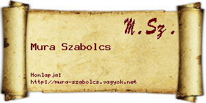 Mura Szabolcs névjegykártya